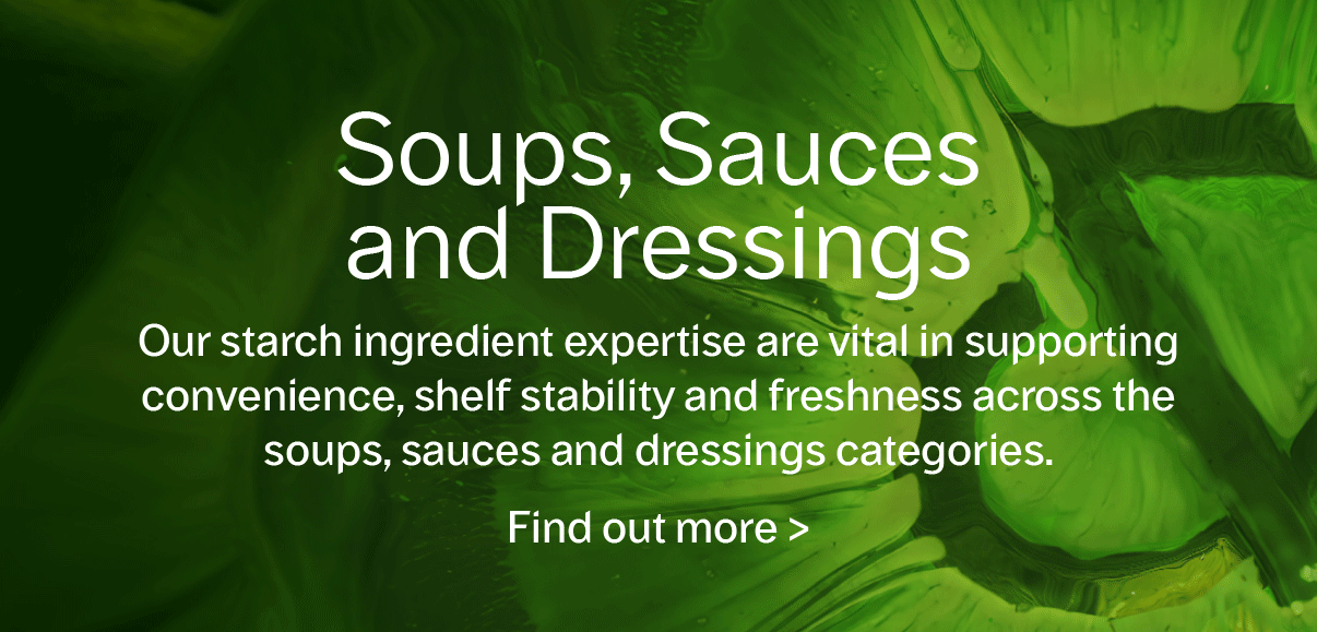 Soups sauces and dressing solutions